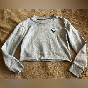 Cropped alien sweatshirt